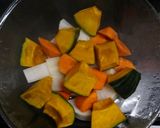 野菜ゴロゴロ◎レンチン豚汁◎かぼちゃ入り作り方5写真