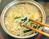 えのきと卵とワカメのスープ・中華風スープ作り方3写真