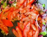 目玉焼きサルサ和え♡朝食〜フルコース作り方2写真