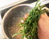 シーアスパラとサラダチキンの和え物作り方1写真