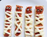 簡単ハロウィン♪ミイラのトースト作り方5写真