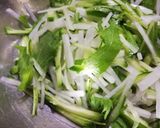生姜でさっぱり蒸し鶏とザーサイのサラダ作り方1写真
