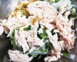 生姜でさっぱり蒸し鶏とザーサイのサラダ作り方5写真
