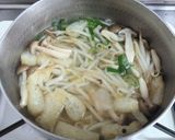 もやし・しめじの味噌汁♪作り方3写真