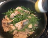 シーアスパラと豚肉こまのゴマ麺つゆ炒め作り方2写真