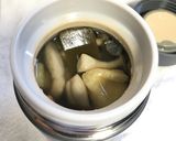 スープポットでキノコと揚げの昆布スープ作り方8写真
