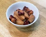 田舎料理*里芋とイカorタコの煮物作り方5写真