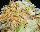 タケノコとハムと油揚げのマヨ味噌炒め作り方5写真