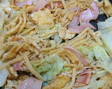 タケノコとハムと油揚げのマヨ味噌炒め作り方6写真