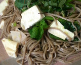 お豆腐とほうれん草の和風蕎麦パスタ♪作り方6写真