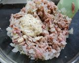 いぶりがっこのタルタルソースでハンバーグ作り方2写真