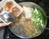 もつ鍋♪簡単味噌で牛すじの煮込み作り方15写真