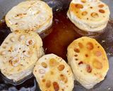 レンコンの豚ひき肉のはさみ照り焼き作り方6写真
