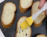 ゴルゴンゾーラと煮豆のブルスケッタ作り方1写真