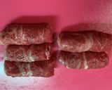 牛肉ネギ巻き巻き焼き　ポン酢ジュレ添え作り方5写真