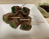 牛肉ネギ巻き巻き焼き　ポン酢ジュレ添え作り方6写真