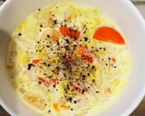 シーフードチャウダーにゅうめん作り方4写真