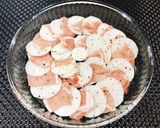レンチン超簡単 大根と豚肉の麺つゆバター作り方1写真