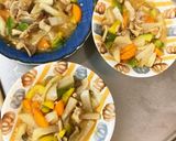 レンジ生姜風味和風味豚こま大根青椒肉絲風作り方15写真