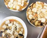 レンジ豚こまトマトと味噌の麻婆豆腐&茄子作り方16写真