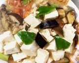 レンジ豚こまトマトと味噌の麻婆豆腐&茄子作り方19写真