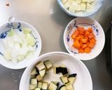 レンジ簡単デミグラ&豚こまのせドーム蒸し作り方1写真
