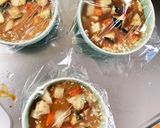 レンジ簡単デミグラ&豚こまのせドーム蒸し作り方4写真