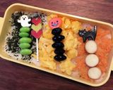 お弁当・・・160ご飯にピックで飾り作り方2写真