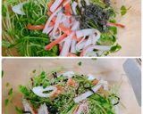 豆苗と竹輪の塩昆布和え作り方4写真