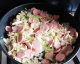 キャベツとウインナーのパスタグラタン作り方2写真