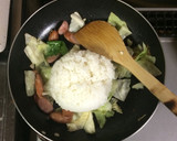 超簡単☆たこ焼き味風のマヨソース炒飯♫作り方3写真