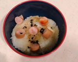 注ぐだけ、ソーセージとわかめの出汁茶漬け作り方1写真