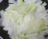 減塩☆レタスと海苔のオイスターソース炒め作り方1写真