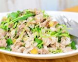 食欲そそる♬豆苗と豚コマの塩レモン炒め★作り方5写真