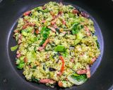 レタスとパクチーの翡翠炒飯◎青汁で鮮やか作り方3写真