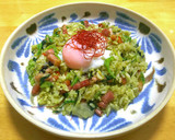 レタスとパクチーの翡翠炒飯◎青汁で鮮やか作り方4写真