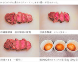 低温調理済の冷凍肉　解凍方法比較実験作り方39写真