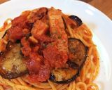 なすとベーコンのトマトソースパスタ作り方11写真