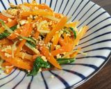 食卓が華やかに☆水菜と人参のしりしり作り方5写真