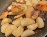秋鮭と長芋の照り焼き*+作り方8写真