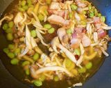 ベーコンとキノコと枝豆のペペロンチーノ作り方4写真
