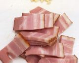 なめことベーコンの味噌クリームパスタ作り方2写真