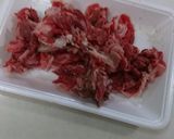 牛肉のクリームチーズ煮★低糖質おつまみ作り方1写真