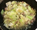 豚挽肉とキャベツのペペロンチーノ作り方4写真