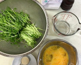 パサパサしない 豆苗とたまごの炒め物作り方2写真