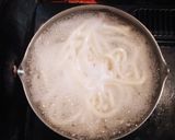 簡単☆イタリア風☆釜玉うどん作り方1写真