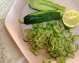 胡瓜とツナの三輪そうめんいなり。作り方1写真