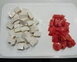 豆腐とトマトのシラス乗せ小鉢作り方1写真