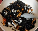 干し椎茸 ひじき 里芋の 煎り豆腐作り方4写真