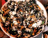 干し椎茸 ひじき 里芋の 煎り豆腐作り方6写真